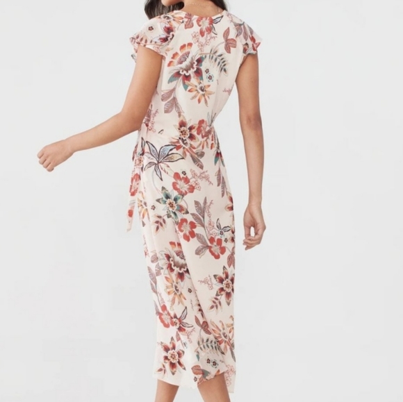 Sanctuary - Jolynn Wrap Midi Dress in Desert Floral Size 4 - Picture 3 of 14